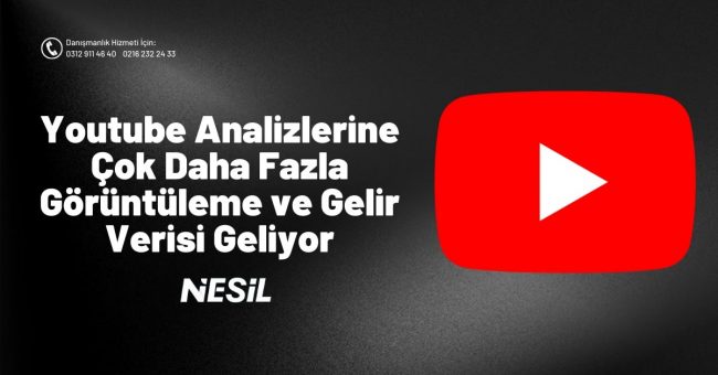 YouTube Analizlerine Çok Daha Fazla Görüntüleme Ve Gelir Verisi Geliyor