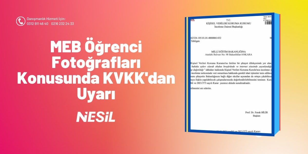 Meb Öğrenci Fotoğrafları Konusunda KVKK'dan Uyarı