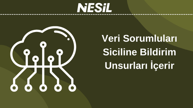 Veri Sorumluları Siciline Bildirim Unsurları İçerir Veri Sorumluları Siciline Bildirim Unsurları İçerir
