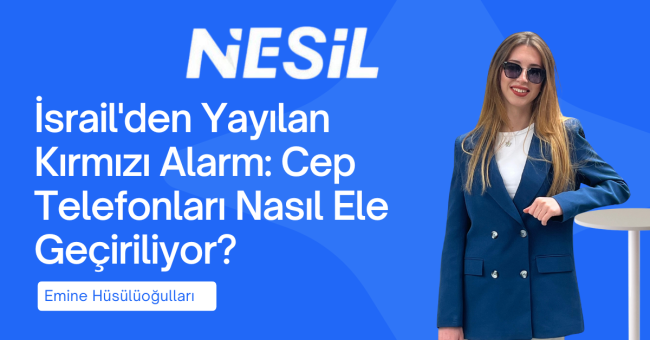 "İsrail'den yayılan kırmızı alarm" başlıklı blog yazısı için hazırlanmış konsept görsel.