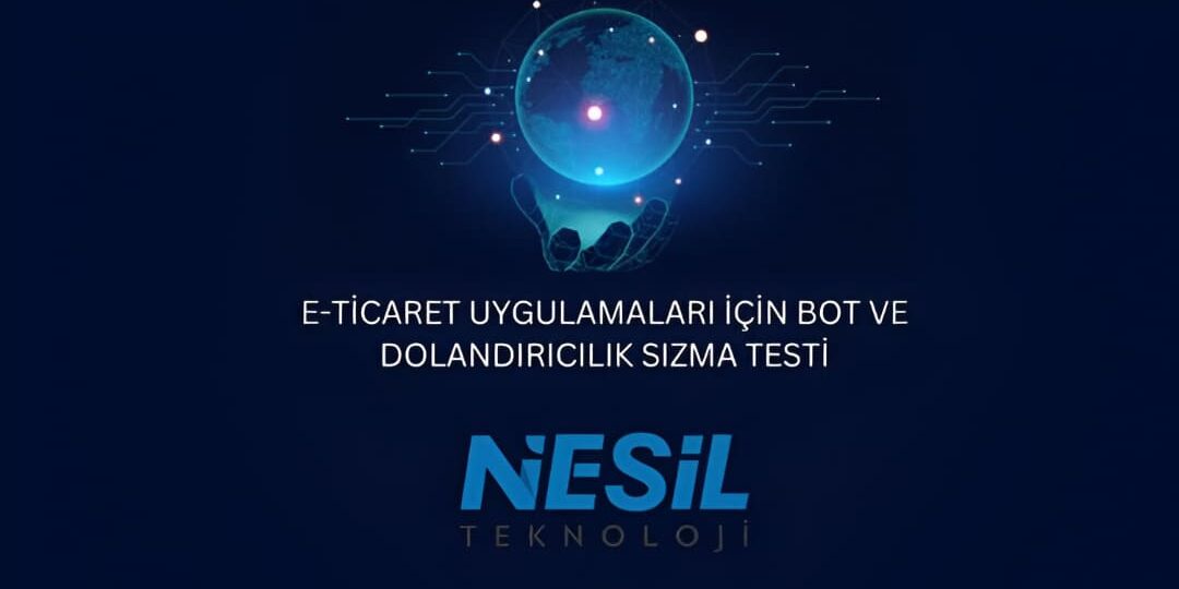 Bot ve Dolandırıcılık Saldırılarına Karşı Güvenlik Testi Yaklaşımı Devre çizgileriyle şekillendirilmiş iki el, parlayan dijital bir küreyi kavrıyor. Küre üzerinde ağ bağlantılarını simgeleyen çizgiler ve düğümler yer alıyor. Görsel, küresel dijital bağlantıyı ve teknolojiyi temsil ediyor."