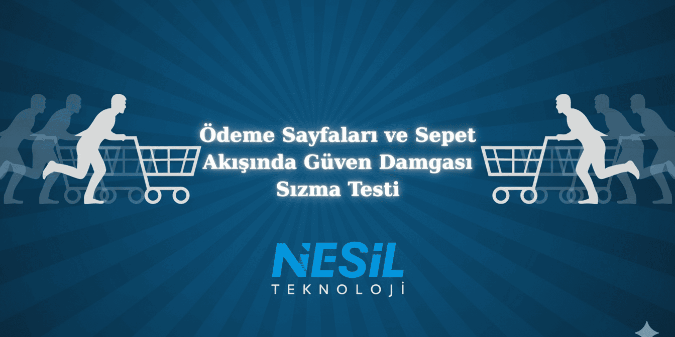 Sepet Akışında Güven Damgası Sızma Testi: E-Ticarette Güvenliğin Teknik Boyutu Sepet Akışında Güven Damgası Sızma Testi’ başlıklı sunum kapağı, e-ticaret sitelerinde ödeme ve sepet süreçlerinde kullanılan güven damgası uygulamalarının sızma testi ile değerlendirilmesini konu alıyor.