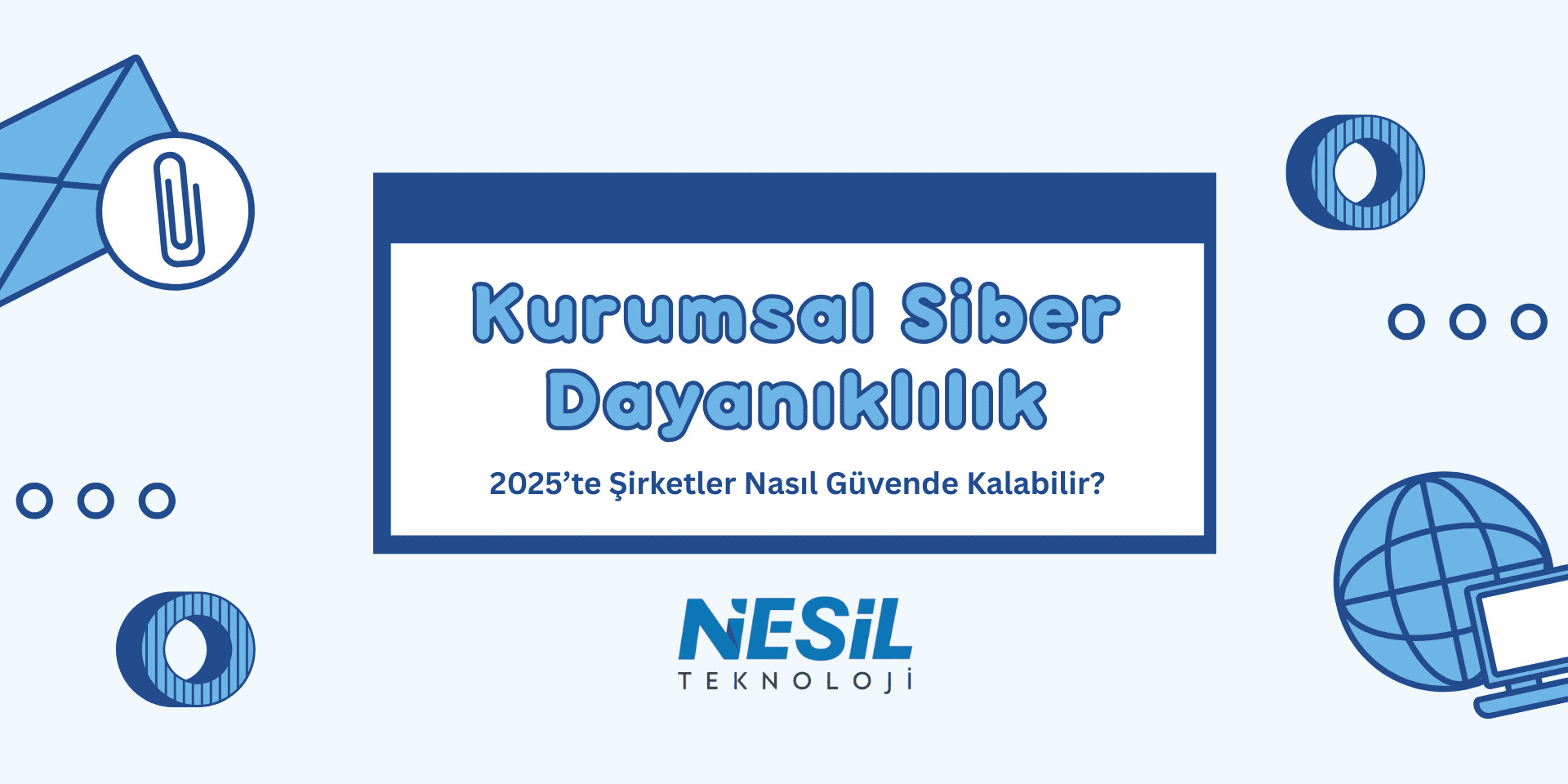 Kurumsal Siber Dayanıklılık Açık bej bir zemin üzerinde, eski video oyunlarını andıran piksel sanat stiliyle çizilmiş bir slayt. Başlık Web, AD ve Dış Ağ Güvenlik Bulguları olarak yazılmış. Sol altta küçük bir dinozor (T-Rex) figürü, zeminde kaktüsler ve kayalar, gökyüzünde ise bulutlar ve yükleme simgesi bulunuyor. Ortada "Start" butonu ve NESİL TEKNOLOJİ logosu görülmektedir.