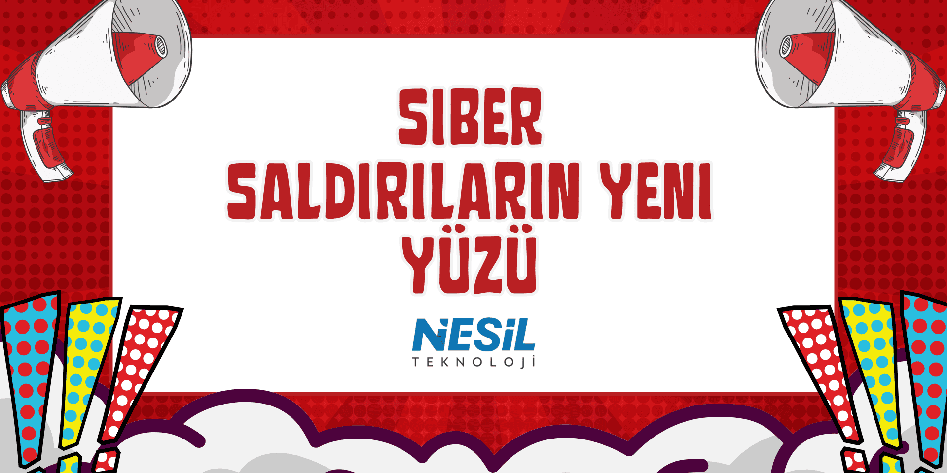 Siber Saldırıların Yeni Yüzü Açık mor ve beyaz ızgara desenli bir arka plan üzerine, el çizimi stilinde iki güvenlik kamerası (dome ve bullet tip) illüstrasyonu yer alıyor. Slaytın ortasında Sızma Testi Türleri ve Uygulama Senaryoları ana başlığı ve Şirketler İçin Doğru Test Nasıl Seçilir? alt başlığı bulunuyor. En altta NESİL TEKNOLOJİ logosu görülmektedir.