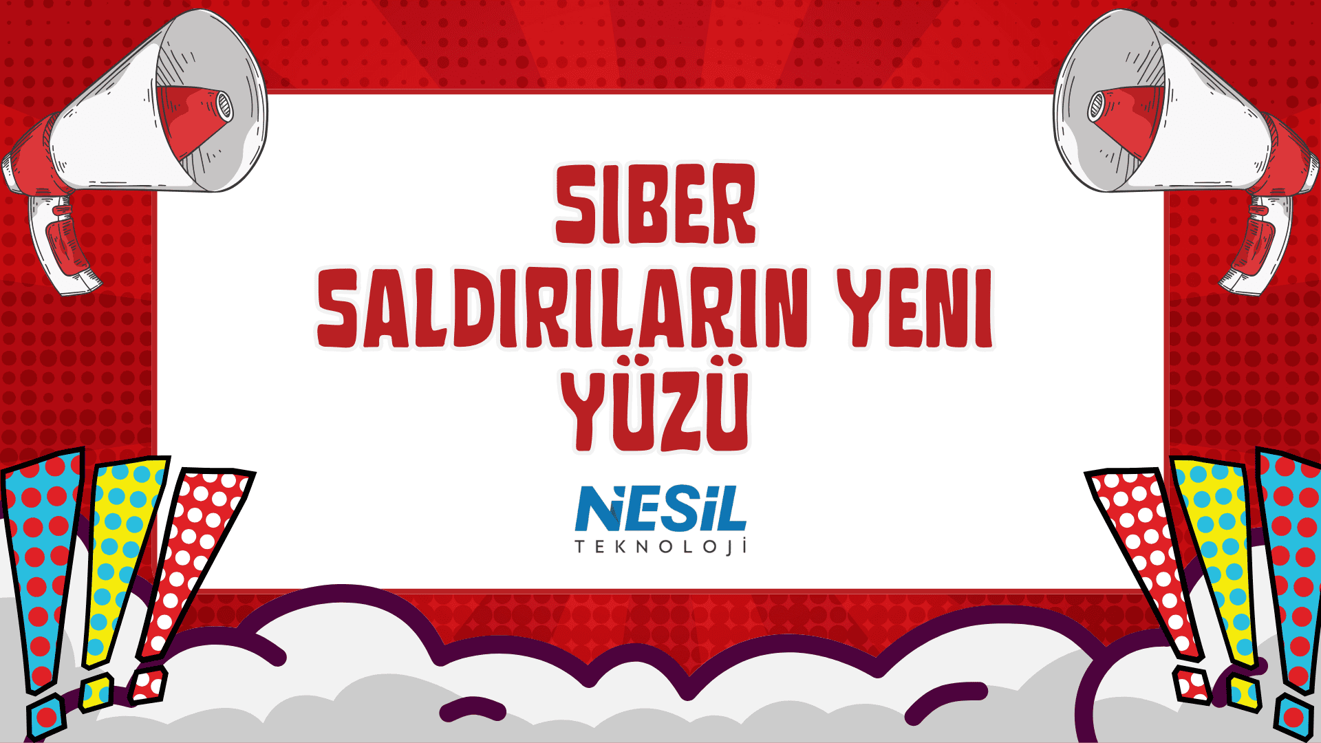 Açık mor ve beyaz ızgara desenli bir arka plan üzerine, el çizimi stilinde iki güvenlik kamerası (dome ve bullet tip) illüstrasyonu yer alıyor. Slaytın ortasında Sızma Testi Türleri ve Uygulama Senaryoları ana başlığı ve Şirketler İçin Doğru Test Nasıl Seçilir? alt başlığı bulunuyor. En altta NESİL TEKNOLOJİ logosu görülmektedir.