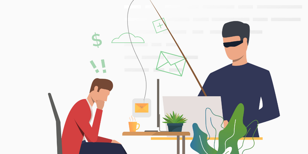 Business Email Compromise (BEC) ve CEO dolandırıcılığı saldırı yöntemi illüstrasyonu