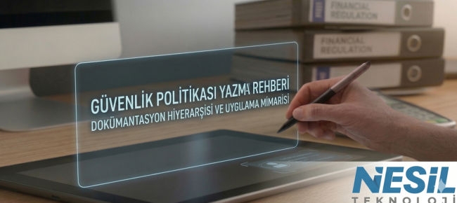 Kurumsal Bilgi Güvenliği Politikası Mimarisi ve Yazım Rehberi Kapak Görseli - Nesil Teknoloji