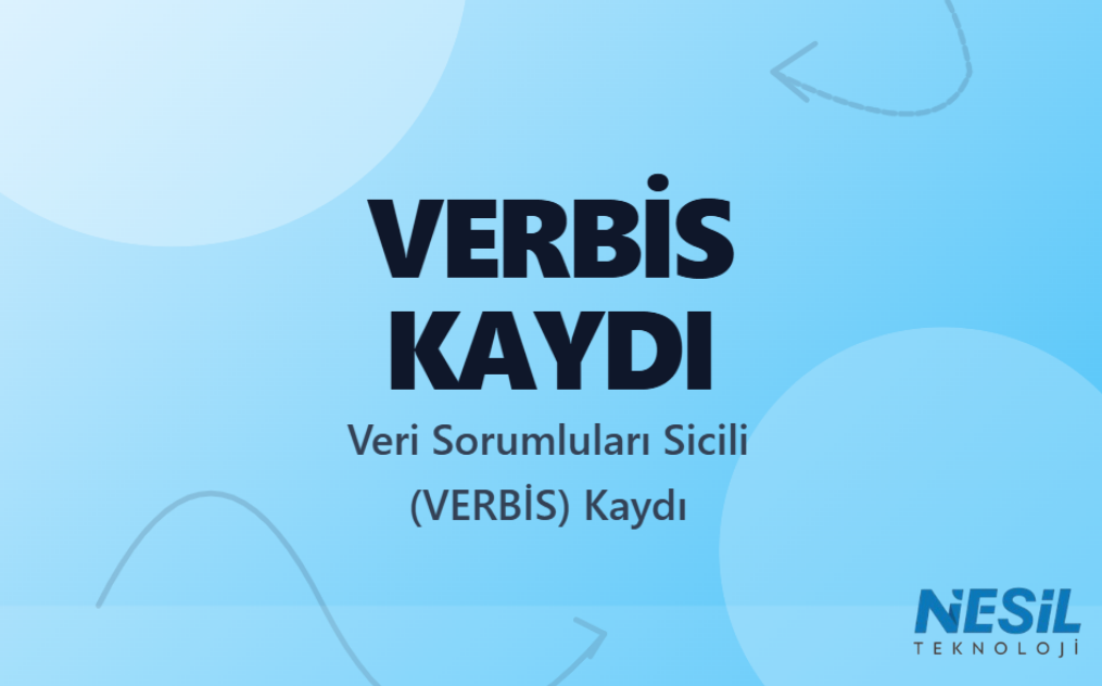 KVKK uyumluluk süreci ve VERBİS (Veri Sorumluları Sicili) kayıt sistemini temsil eden teknik görsel.