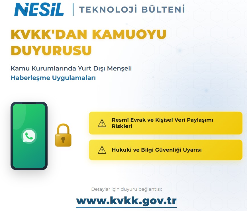KVKK’nın kamu kurumlarına yönelik kişisel veri işleme ve güvenlik uygulamalarına ilişkin duyurusu