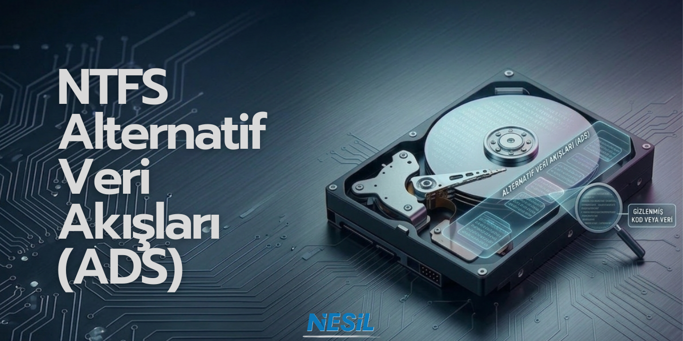 NTFS Alternatif Veri Akışları (ADS) NTFS Alternatif Veri Akışları (ADS) ile gizli veri saklama diyagramı