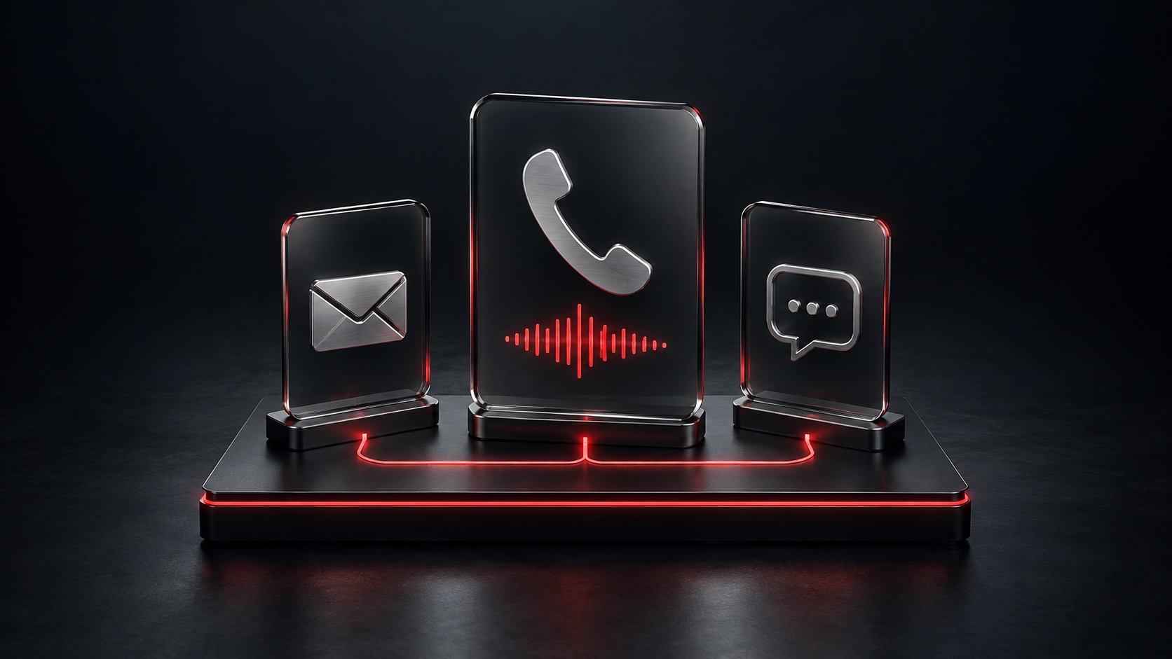E-posta, SMS ve sesli oltalama simülasyonu illüstrasyonu